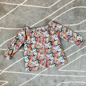Gap Kids Pink Floral Peasant Top Girls M